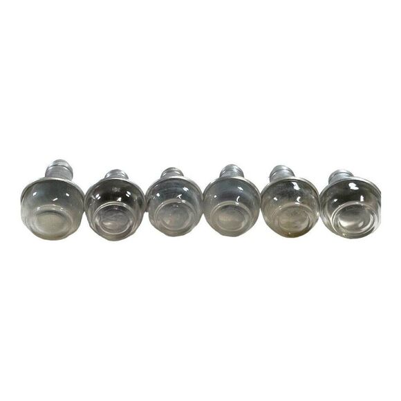 Vintage Atomic Hammered Glass Bottom Mid Century Salt & Pepper Shakers Set Of 6 - Picture 4 of 6
